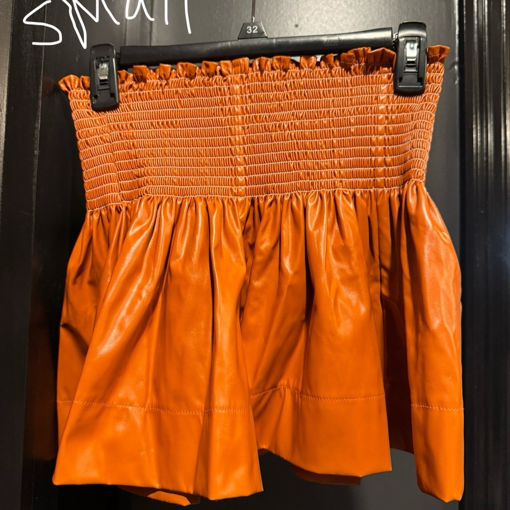 Queen of Sparkles leather shorts size small